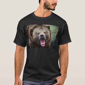 Brüllender Grizzlybär T-Shirt