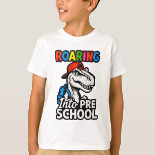 Brüllender T-Rex-Dinosaur Eintritt in die Vorschul T-Shirt