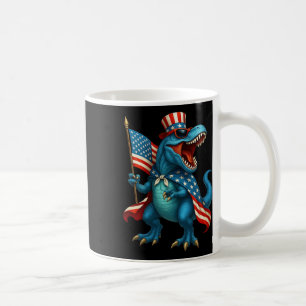 Brüllender T Rex Dinosaurier 4. Juli Amerikanische Kaffeetasse