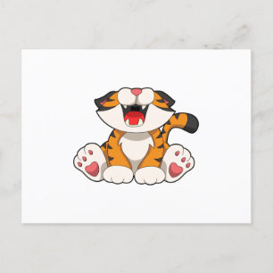 Brüllender Tiger Postkarte
