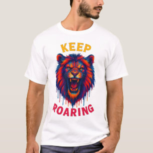 Brüllendes Löwen-T-Shirt – Wildes Dschungeltier-Mo T-Shirt