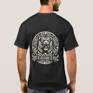 Brüllendes Tiger-Stammes-Grafik-T-Shirt T-Shirt
