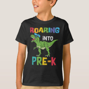 Brüllendes Vorschul-Rückkehr-zur-Schule T-Rex Dino T-Shirt