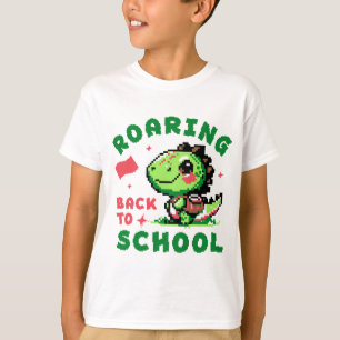 Brüllendes Zurück-zur-Schule-Dinosaurier-Design T-Shirt