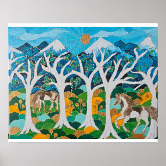 Brumbies im High Country Poster