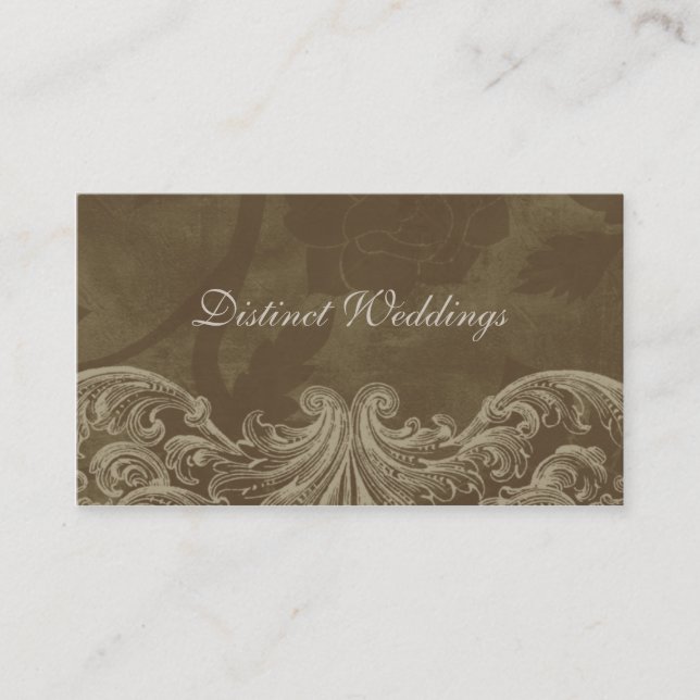 Brun antique de wedding planner de roses de carte (Devant)