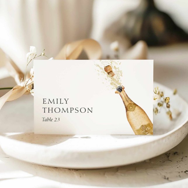 Brunch and Bubbly Bridal Shower Place Cards Tischnummer (Brunch and Bubbly Bridal Shower Escort Card)