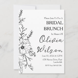 brunch avec la mariée invitations de brunch de mar