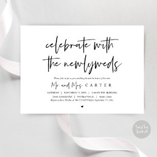 Brunch avec les jeunes mariés, post faire-part de 