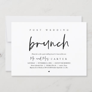 Brunch avec les jeunes mariés, post faire-part de 