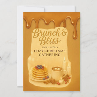 Brunch & Bliss Cozy Christmas Gathering Invitation