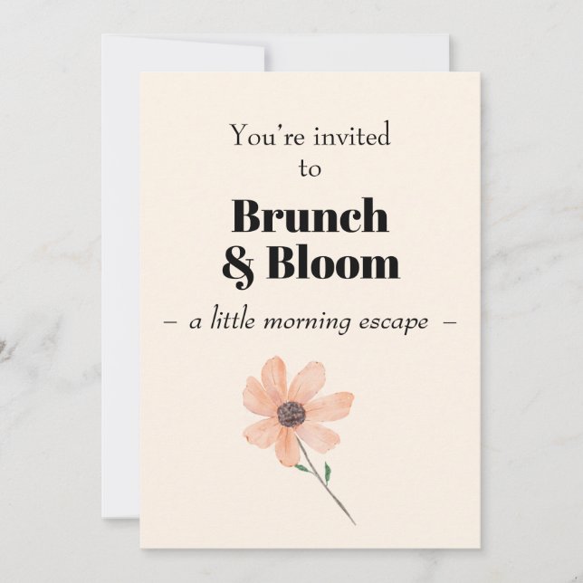 Brunch & Bloom  Invitation Einladung (Vorderseite)