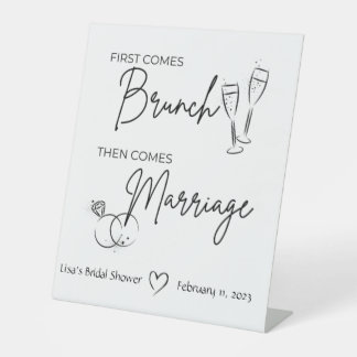 Brunch Brautparty Sign Sockelschild