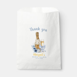BRUNCH & BUBBLY Blue Floral Brautparty Geschenktütchen