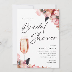 Brunch & Bubbly Blumendusche Einladung