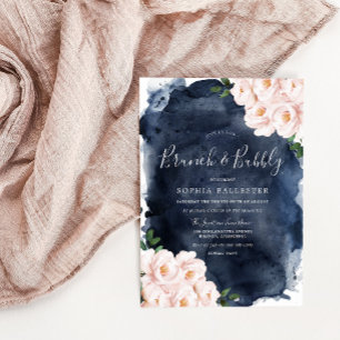 Brunch & Bubbly & Blush Brautparty Einladung