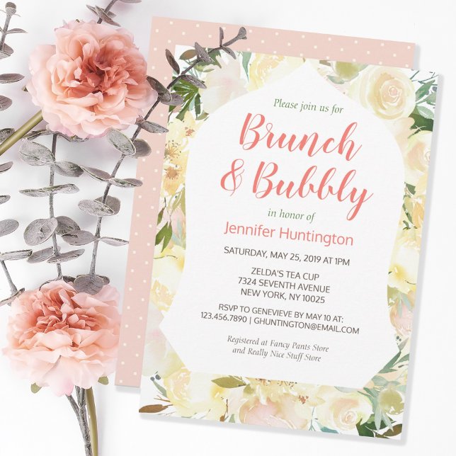 Brunch & Bubbly Boho Invitation de la douche nupti (Créateur téléchargé)