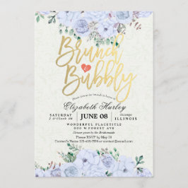 Brunch Bubbly Brautparty Chic Watercolor Floral Einladung
