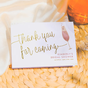 Brunch & Bubbly Brautparty Gold Vielen Dank Dankeskarte