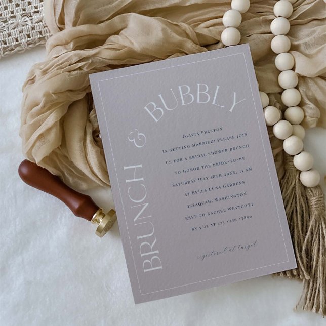 Brunch & Bubbly Brautparty Party Einladung (Von Creator hochgeladen)