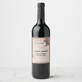 Brunch & Bubbly Brautparty Weinetikett