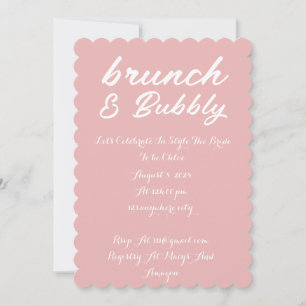 BRUNCH & BUBBLY BRIDAL DOUCHE INVITATION ROSE