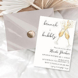 Brunch & Bubbly Bridal Dusche Einladung