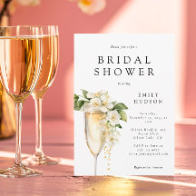 Brunch & Bubbly Bridal Dusche Einladung