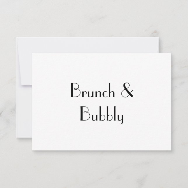 Brunch & Bubbly, carte RSVP (Devant)