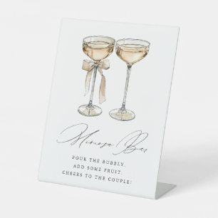 Brunch Bubbly Champagne Wedding Mimosa Bar Sockelschild