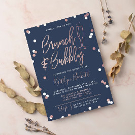 Brunch & Bubbly Confetti Brautparty Einladung