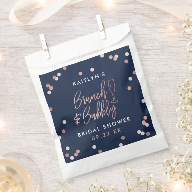 Brunch & Bubbly Confetti Brautparty Geschenktütchen (Ausgeschnitten)