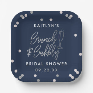 Brunch & Bubbly Confetti Brautparty Pappteller