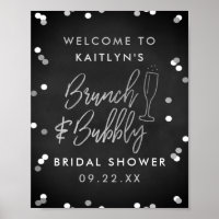 Brunch & Bubbly Confetti Brautparty Willkommen