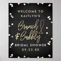 Brunch & Bubbly Confetti Brautparty Willkommen