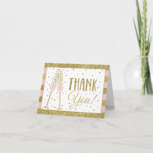 Brunch & Bubbly Dankeschön Card, Imitats Glitzer/F Dankeskarte