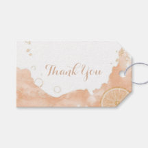 Brunch & Bubbly Favor Tags – Pfirsich Aquarell