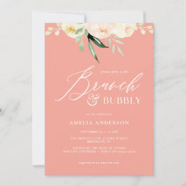 Brunch & Bubbly green und pfirsiche Aquarellblüte