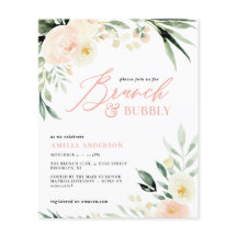 Brunch & Bubbly green und pfirsiche Aquarellblüte