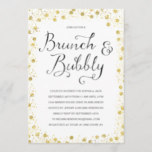 Brunch & Bubbly Invitation de douche Couples