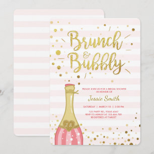 Brunch & Bubbly invitation douche nuptiale Pink Go