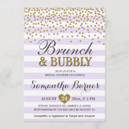 Brunch Bubbly Lavendel Lilac Spring Brautparty Einladung