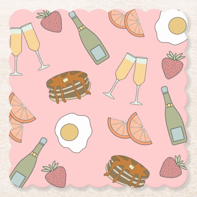 Brunch & Bubbly Paper Untersetzer (Vorderseite)