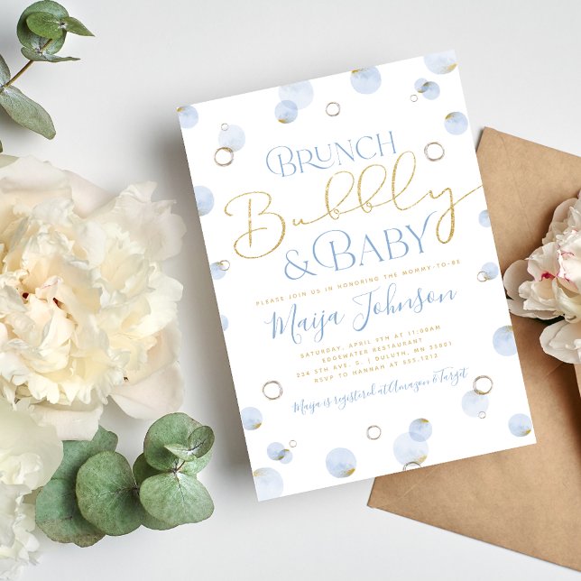 Brunch Bubbly und Baby Shower Einladung (Von Creator hochgeladen)