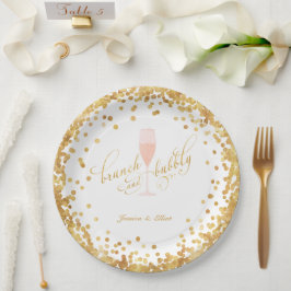 Brunch & Bubbly-Verlobung | Bachelorette | Dusche Pappteller