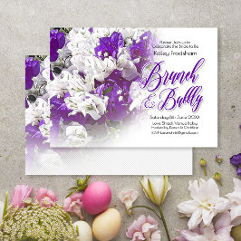 Brunch & Bubbly White Lila Wedding Einladung