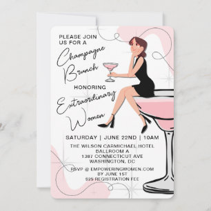 Brunch champagne pour femmes Invitation