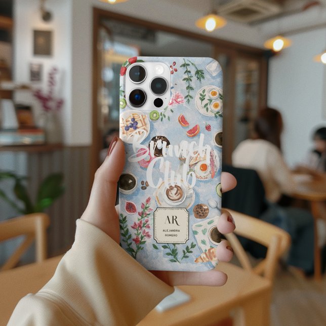 Brunch Club | Benutzerdefiniertes Monogramm Case-Mate iPhone Hülle (Von Creator hochgeladen)