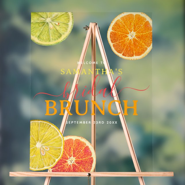 Brunch de mariage Citron Orange Fête de mariage Ci (Neutre)