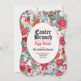 Brunch de Pâques et chasse aux oeufs Invitation dé